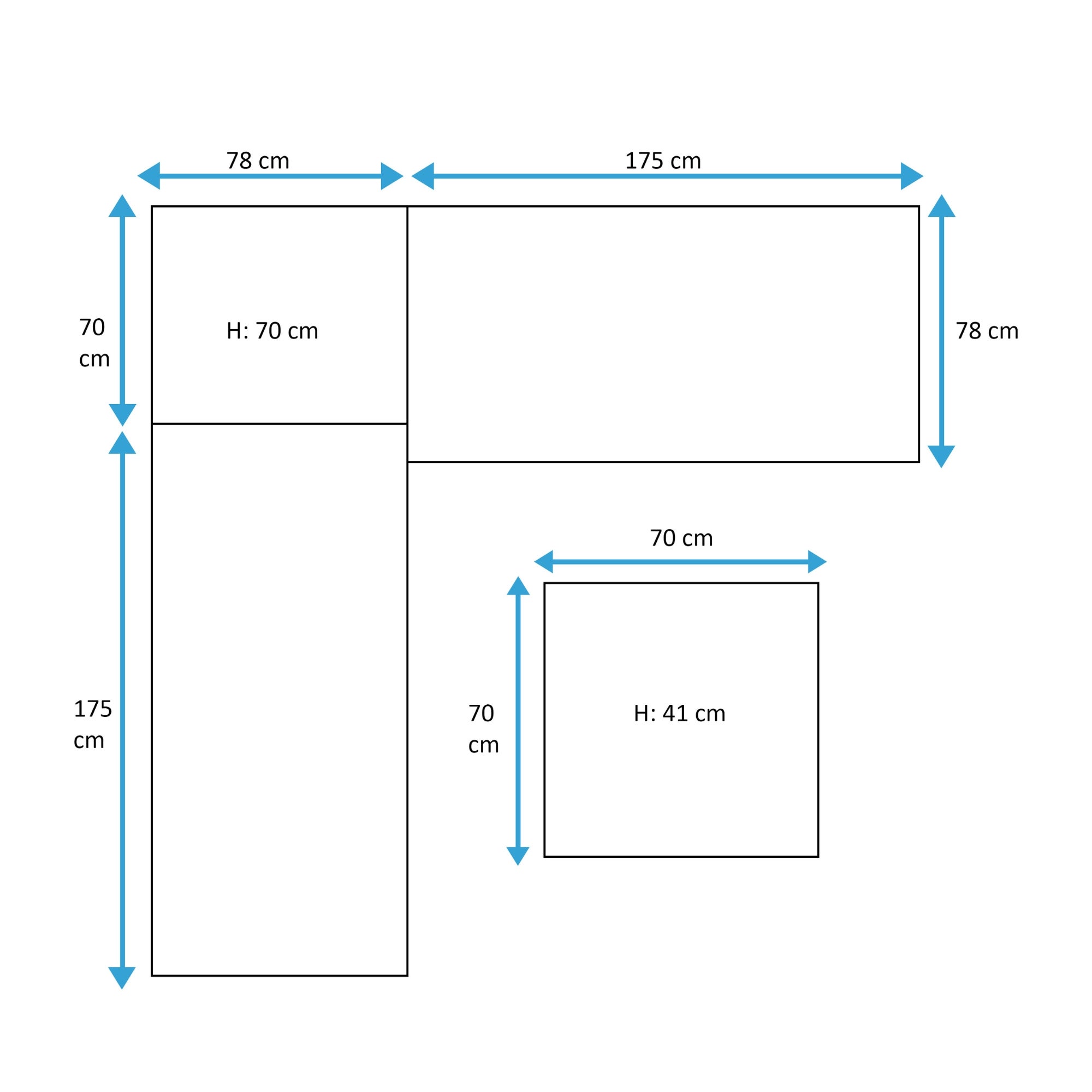 Costa Loungeset Zwart Aluminium 4-delig met Kussens