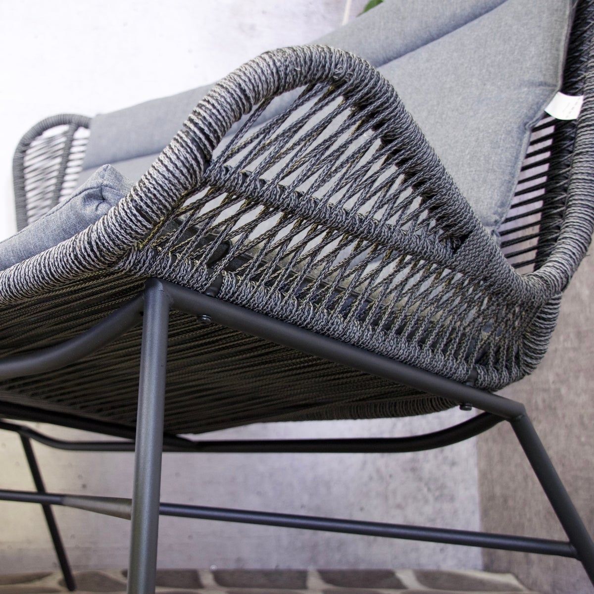 Rome Loungeset Antraciet 4-Delig met Kussens