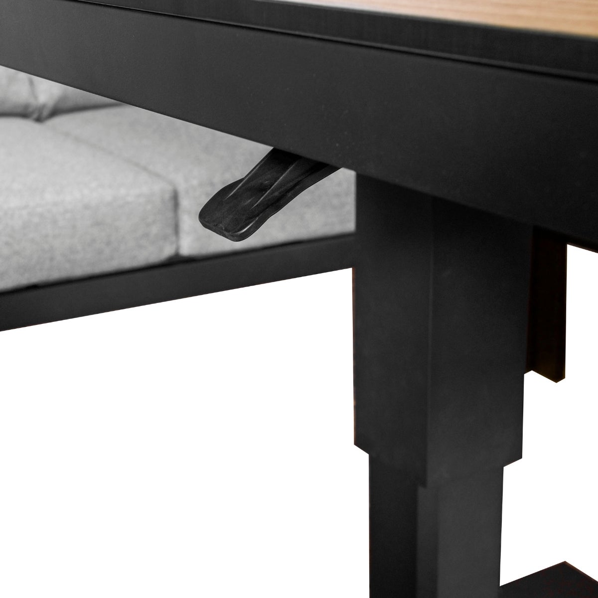 Toscane Hoekbank Loungeset Aluminium met Verstelbare Tafel en Kussens