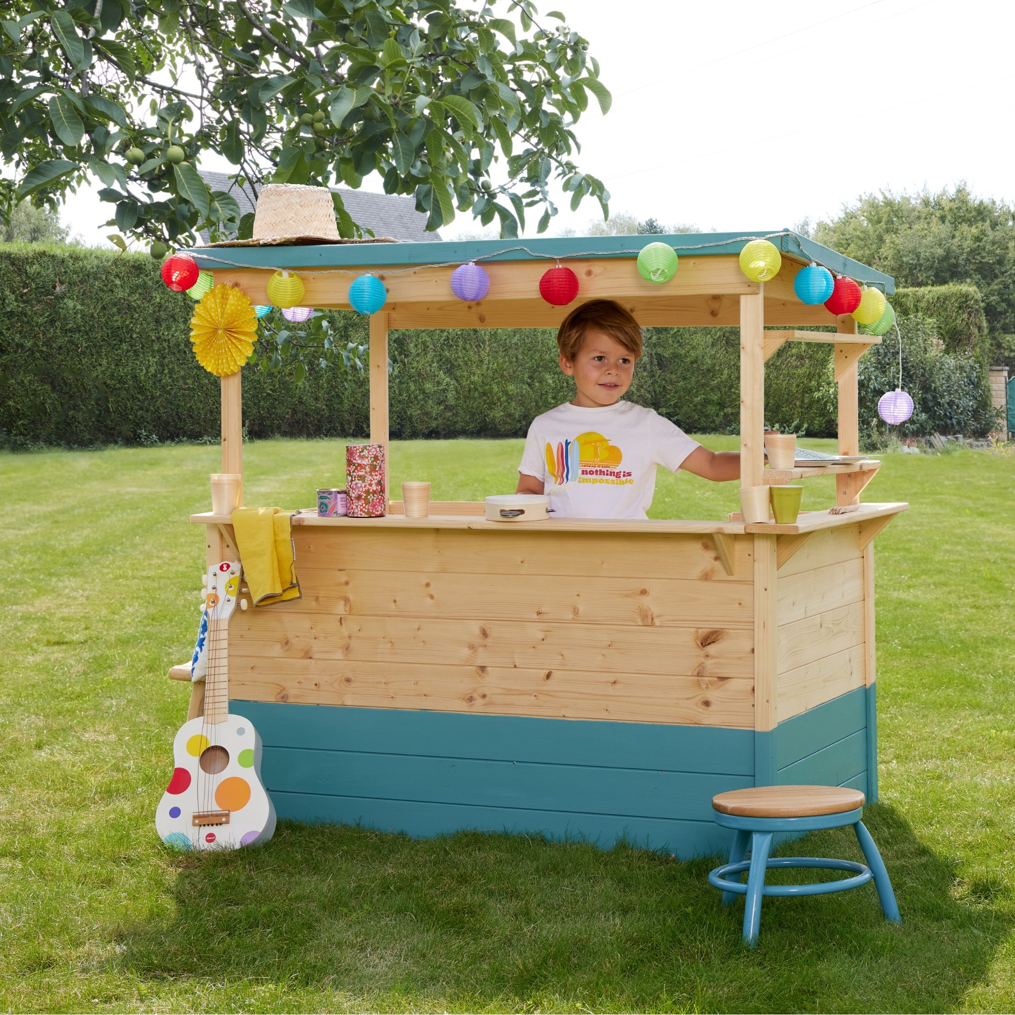 Soulet Houten Kraam Speelhuis Playa met Bitumen Dak - 131 x 83 x 118 cm