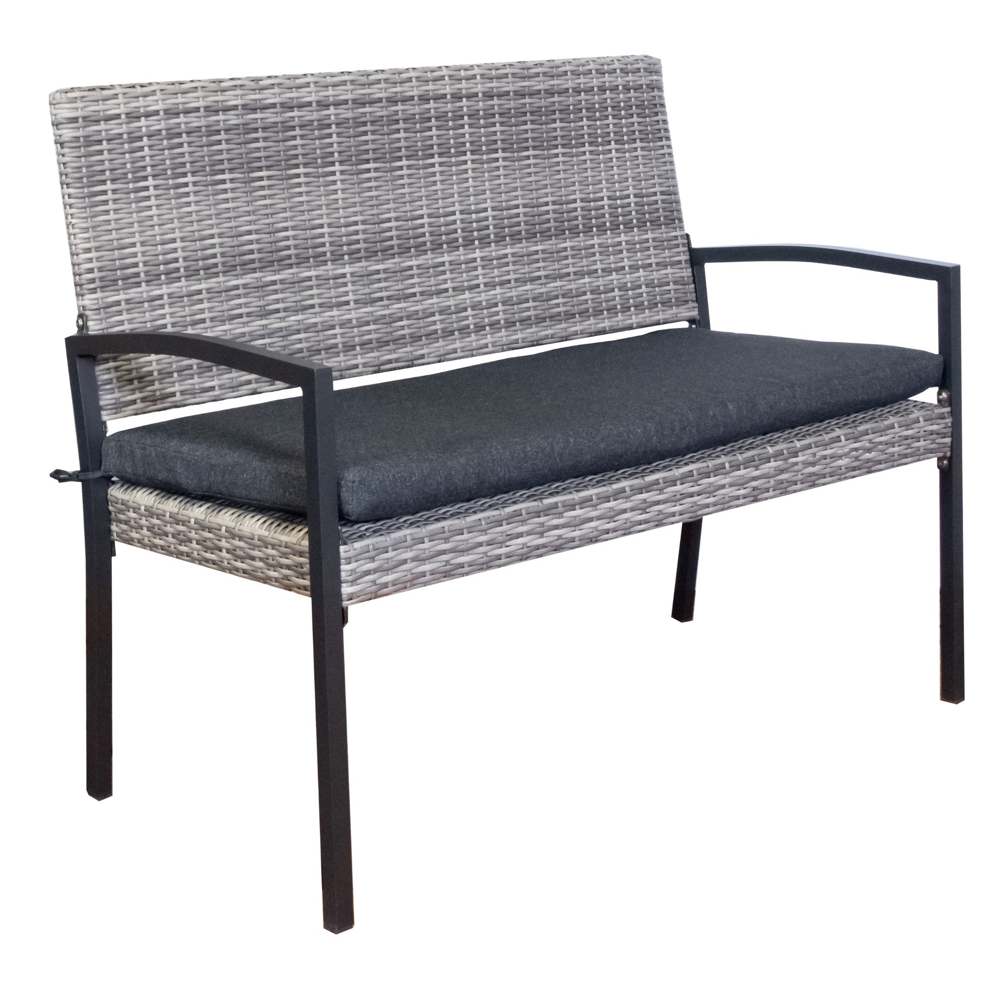 Tuinbank York 2 Personen Wicker Bank 118cm